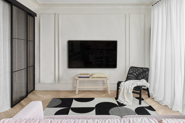 Квартира 45 м&sup2; с элементами классики в Перми